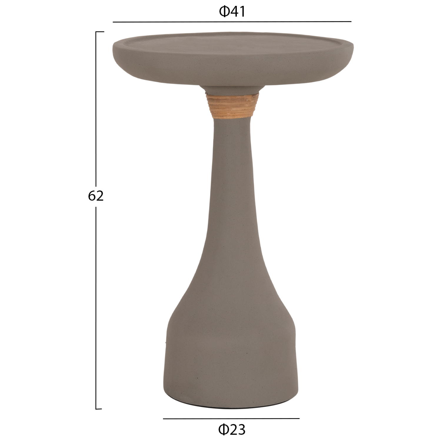 ΒΟΗΘΗΤΙΚΟ ΤΡΑΠΕΖΙ ΓΙΑ ΛΑΜΠΑΤΕΡ TORG HM18170.03 FIBER CEMENT ΓΚΡΙ Φ41x62Υεκ.