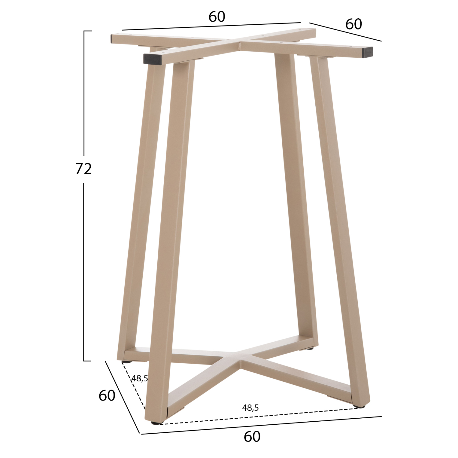 ΒΑΣΗ ΤΡΑΠΕΖΙΟΥ ΧΙΑΣΤΙ HM470.25 ΜΕΤΑΛΛΙΚΗ ΣΕ ΚΑΠΟΥΤΣΙΝΟ 60x60x72Yεκ.