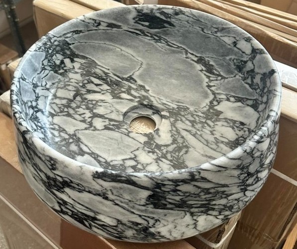 ΝΙΠΤΗΡΑΣ ΜΑΡΜΑΡΙΝΟΣ Φ42 H.14 FOSSIL BRECCIA BLUE