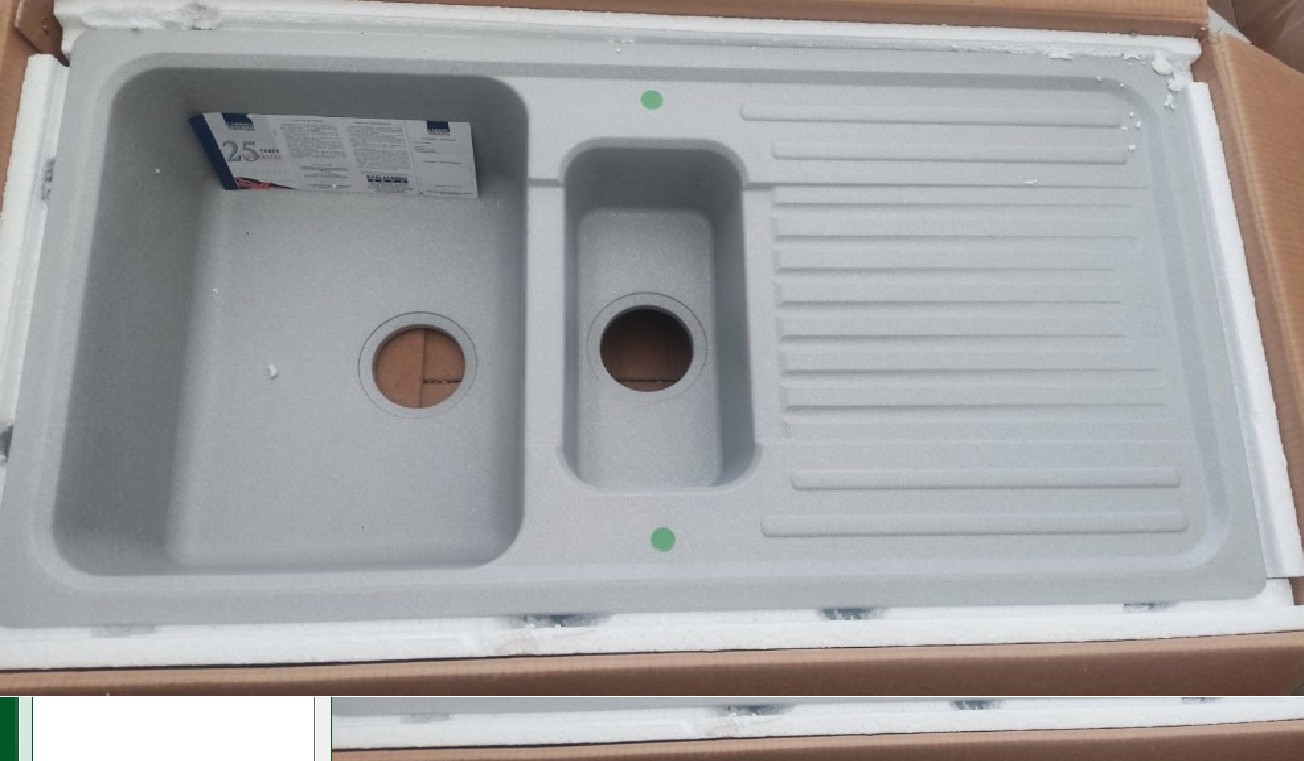 ΝΕΡΟΧΥΤΗΣ ΓΡΑΝΙΤΕΝΙΟΣ 150 SILVER 97X51 ΓΙΑ ΕΡΜΑΡΙΟ 60ΕΚ. - CARRON