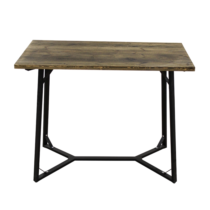 BISTRO ΤΡΑΠΕΖΙ BAR 120X65X96εκ. ΜΑΥΡΟ ΜΕΤΑΛΛΟ-ΞΥΛΟ