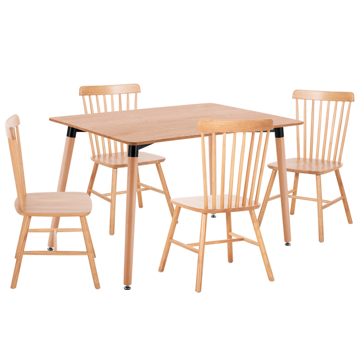 ΣΕΤ ΤΡΑΠΕΖΑΡΙΑΣ 5ΤΜΧ LUCIEN HM21183 MDF TOP & ΞΥΛΟ ΟΞΙΑΣ ΣΕ ΦΥΣΙΚΟ ΧΡΩΜΑ