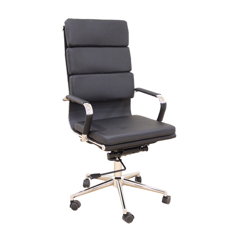 A9944 ΜΑΥΡΟ PU ΠΟΛΥΘΡΟΝΑ ΓΡΑΦΕΙΟΥ 55X60X51-115/61-125εκ.