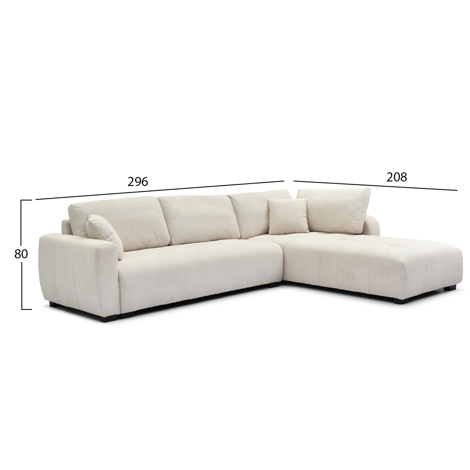 ΓΩΝΙΑΚΟΣ ΚΑΝΑΠΕΣ ΑΝΑΣΤΡΕΨΙΜΟΣ MEDEL HM3288.02 ΕΚΡΟΥ P.E. ΥΦΑΣΜΑ 296x208x80Υεκ