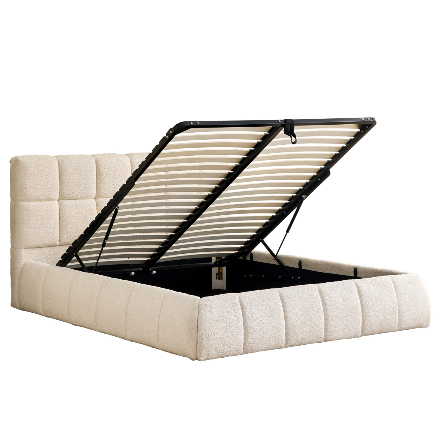 ΚΡΕΒΑΤΙ ΔΙΠΛΟ EDDY HM731.03 ΜΠΕΖ ΜΠΟΥΚΛΕ & ΑΠΟΘΗΚΕΥΤΙΚΟΣ ΧΩΡΟΣ ΓΙΑ ΣΤΡΩΜΑ 160x200εκ