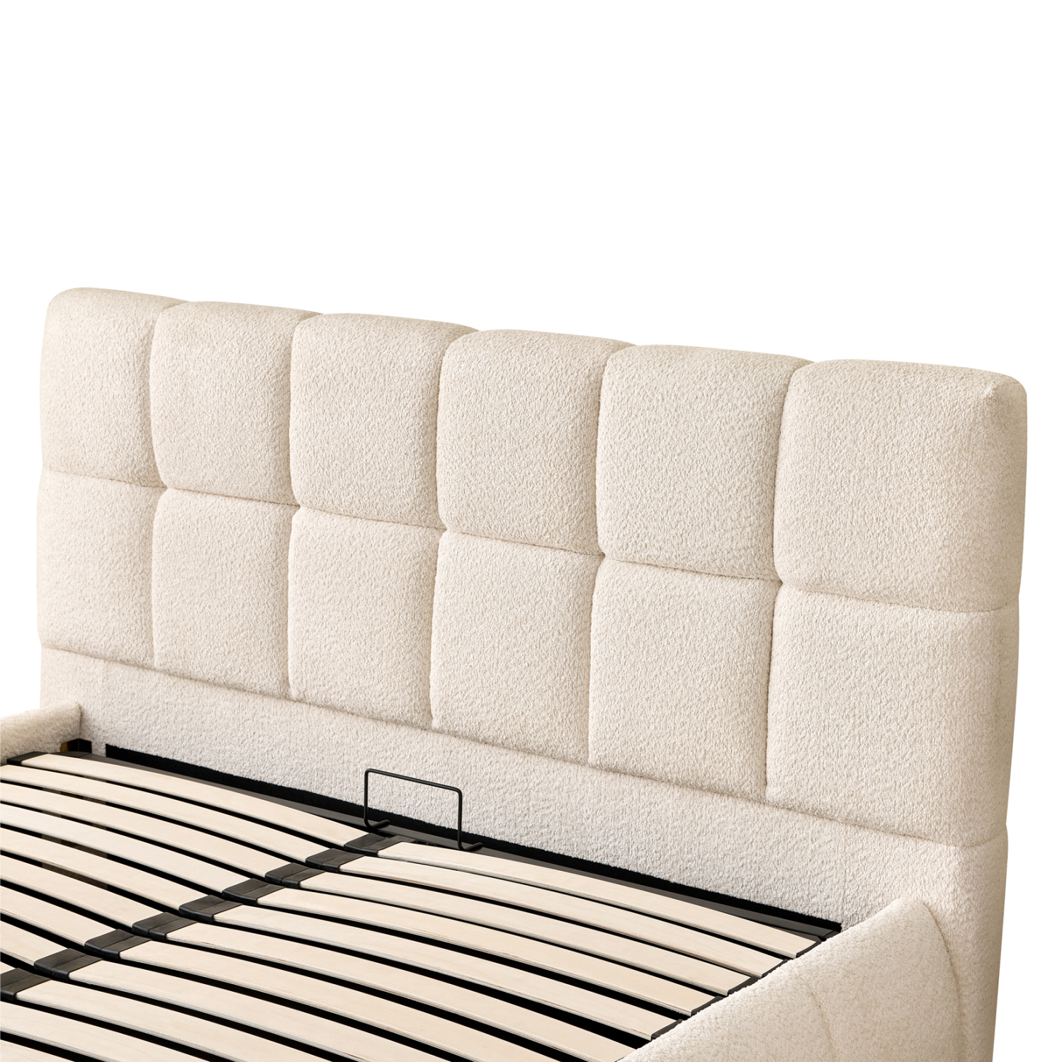 ΚΡΕΒΑΤΙ ΔΙΠΛΟ EDDY HM731.03 ΜΠΕΖ ΜΠΟΥΚΛΕ & ΑΠΟΘΗΚΕΥΤΙΚΟΣ ΧΩΡΟΣ ΓΙΑ ΣΤΡΩΜΑ 160x200εκ