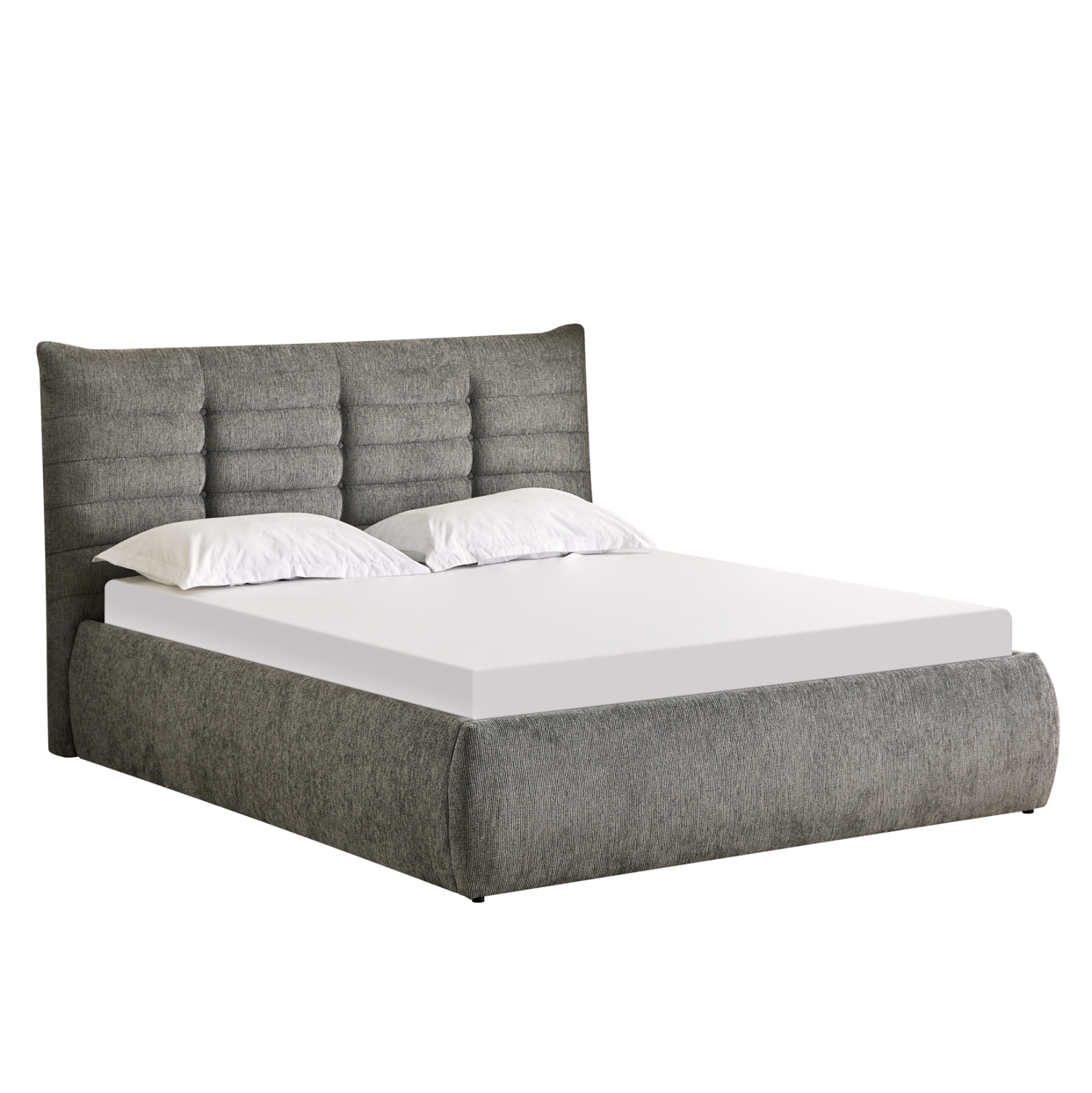 ΚΡΕΒΑΤΙ ΔΙΠΛΟ SANDRA HM732.01 ΓΚΡΙ ΥΦΑΣΜΑ & ΑΠΟΘΗΚΕΥΤΙΚΟΣ ΧΩΡΟΣ ΓΙΑ ΣΤΡΩΜΑ 160x200εκ