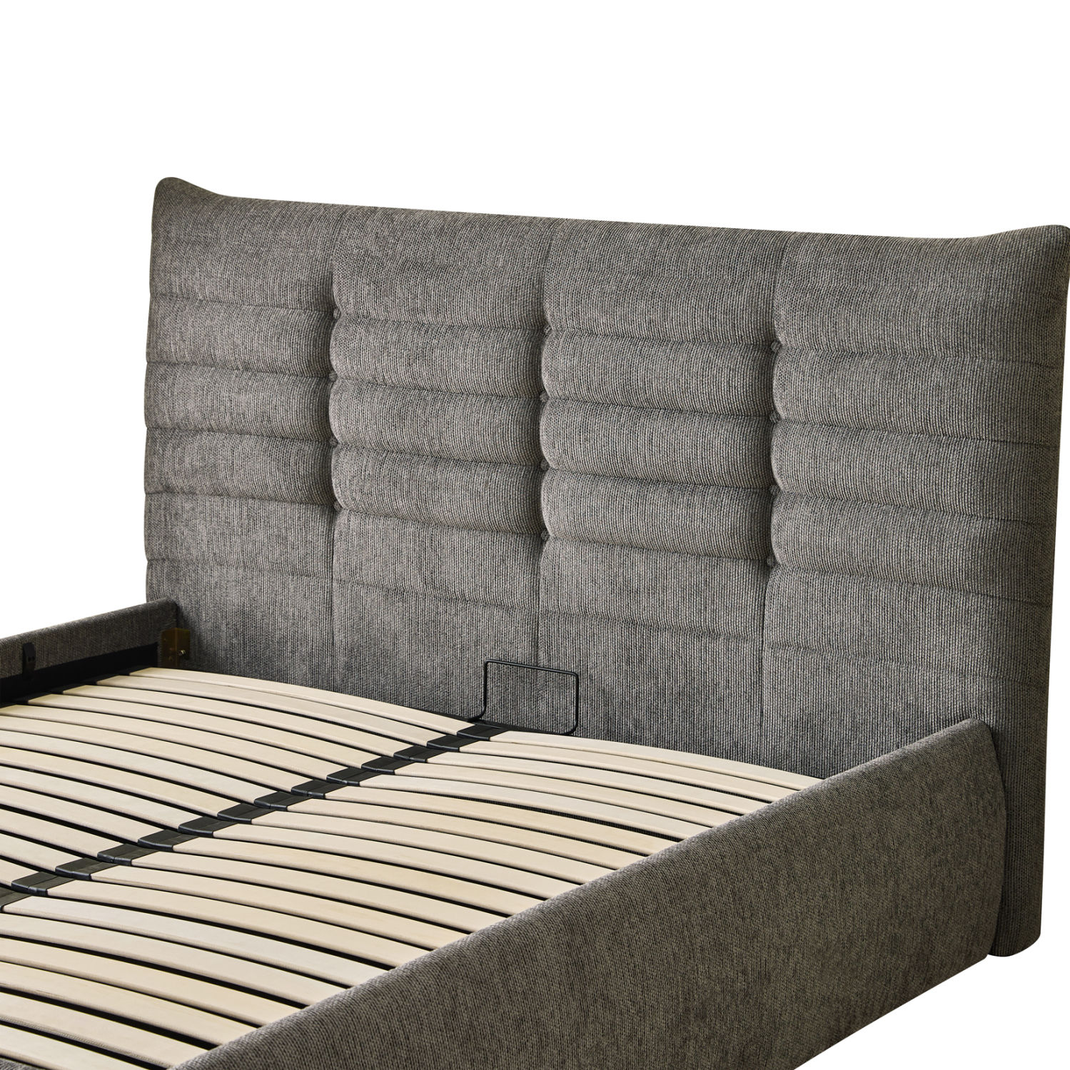 ΚΡΕΒΑΤΙ ΔΙΠΛΟ SANDRA HM732.01 ΓΚΡΙ ΥΦΑΣΜΑ & ΑΠΟΘΗΚΕΥΤΙΚΟΣ ΧΩΡΟΣ ΓΙΑ ΣΤΡΩΜΑ 160x200εκ