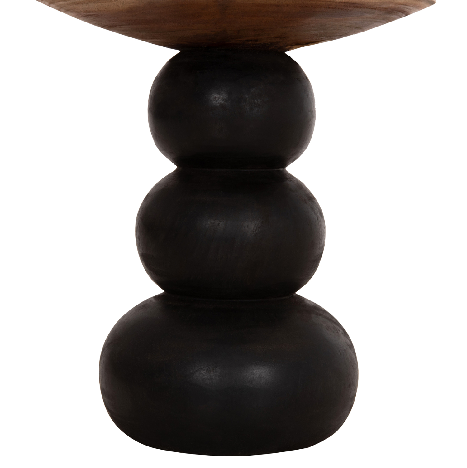 ΒΟΗΘΗΤΙΚΟ ΤΡΑΠΕΖΑΚΙ ΣΤΡΟΓΓΥΛΟ JACKY HM9890 SUAR ΞΥΛΟ ΦΥΣΙΚΟ & ΜΑΥΡΟ Φ40x45,5Υεκ.