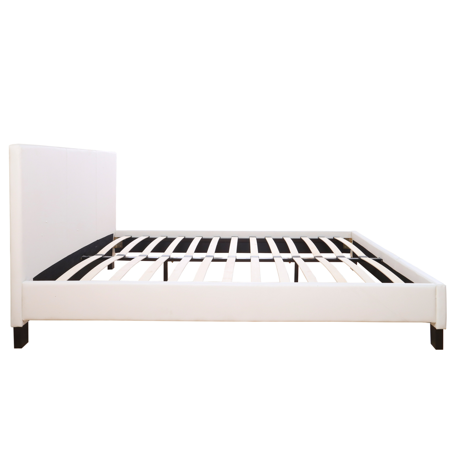 ΚΡΕΒΑΤΙ ΜΕ ΣΤΡΩΜΑ BECCA HM21283.01 ΛΕΥΚΟ PU--ΓΙΑ 150x200εκ