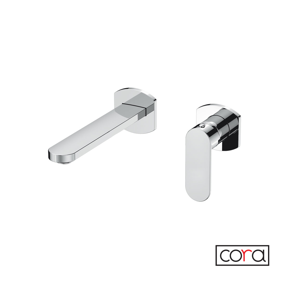 Μπαταρία Νιπτήρα Τοίχου Mist Cora Chrome