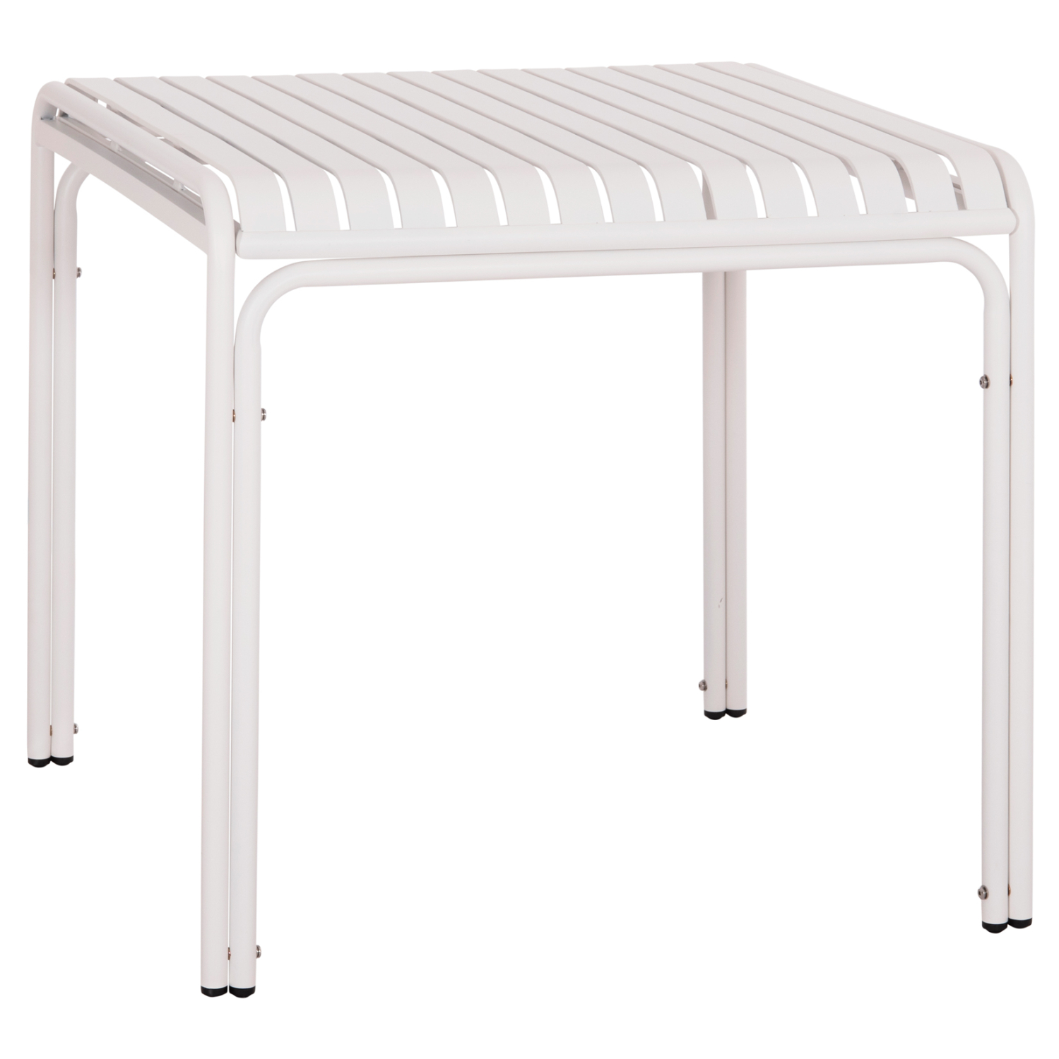 ΤΡΑΠΕΖΙ ΤΕΤΡΑΓΩΝΟ ΑΛΟΥΜΙΝΙΟΥ RACHEL HM6338.02 ΛΕΥΚΟ 80x80x75Υεκ.