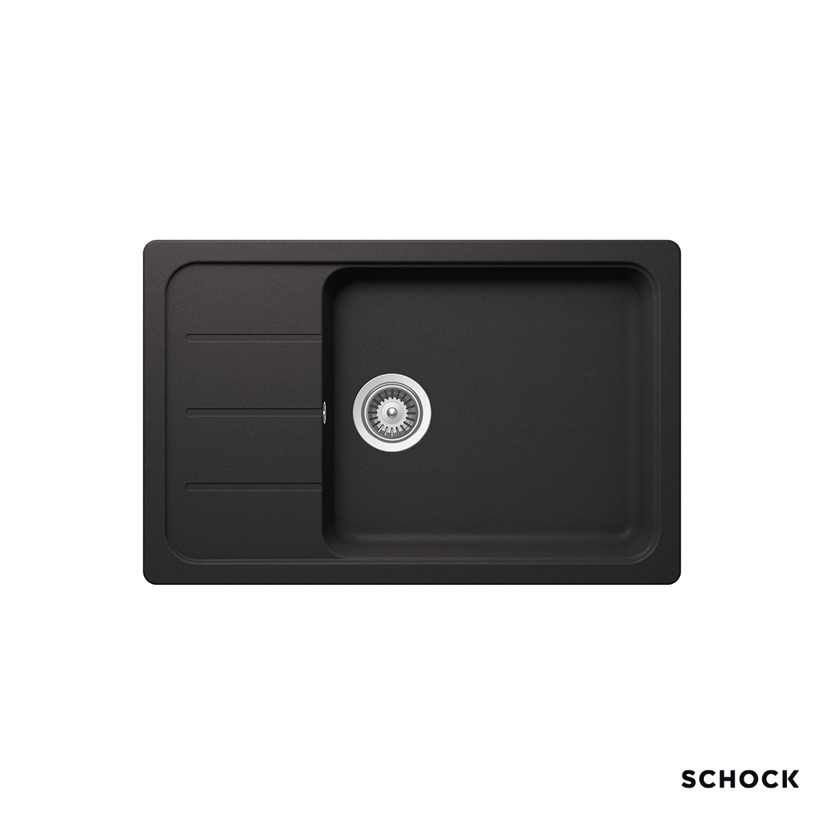 Νεροχύτης Κουζίνας Γρανίτη Element 78x50 Schock Cristalite Nero Granite