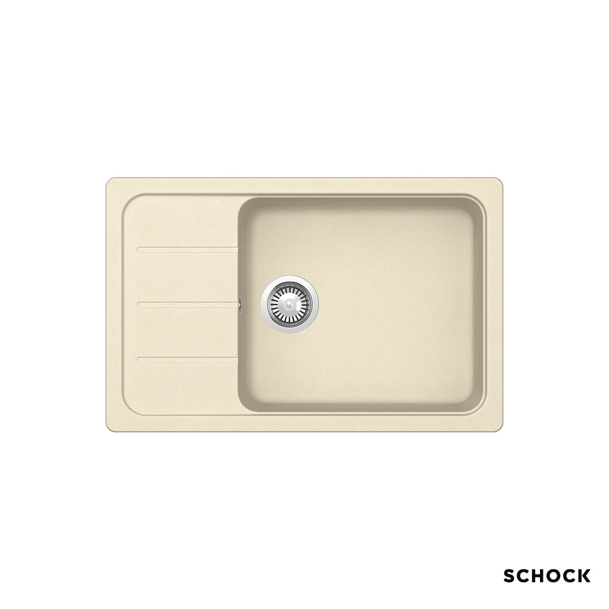 Νεροχύτης Κουζίνας Γρανίτη Element 78x50 Schock Cristalite Vanilla Granite