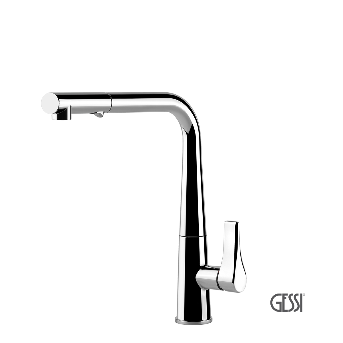 Μπαταρία Νεροχύτη Κουζίνας με Τηλέφωνο Ντους Proton Gessi Chrome