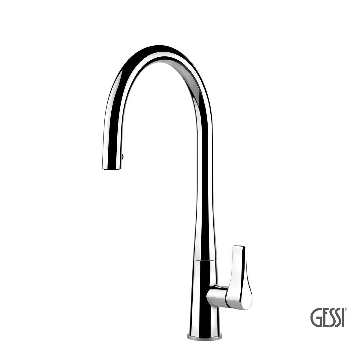 Μπαταρία Νεροχύτη Κουζίνας με Τηλέφωνο Ντους Proton Gessi Chrome