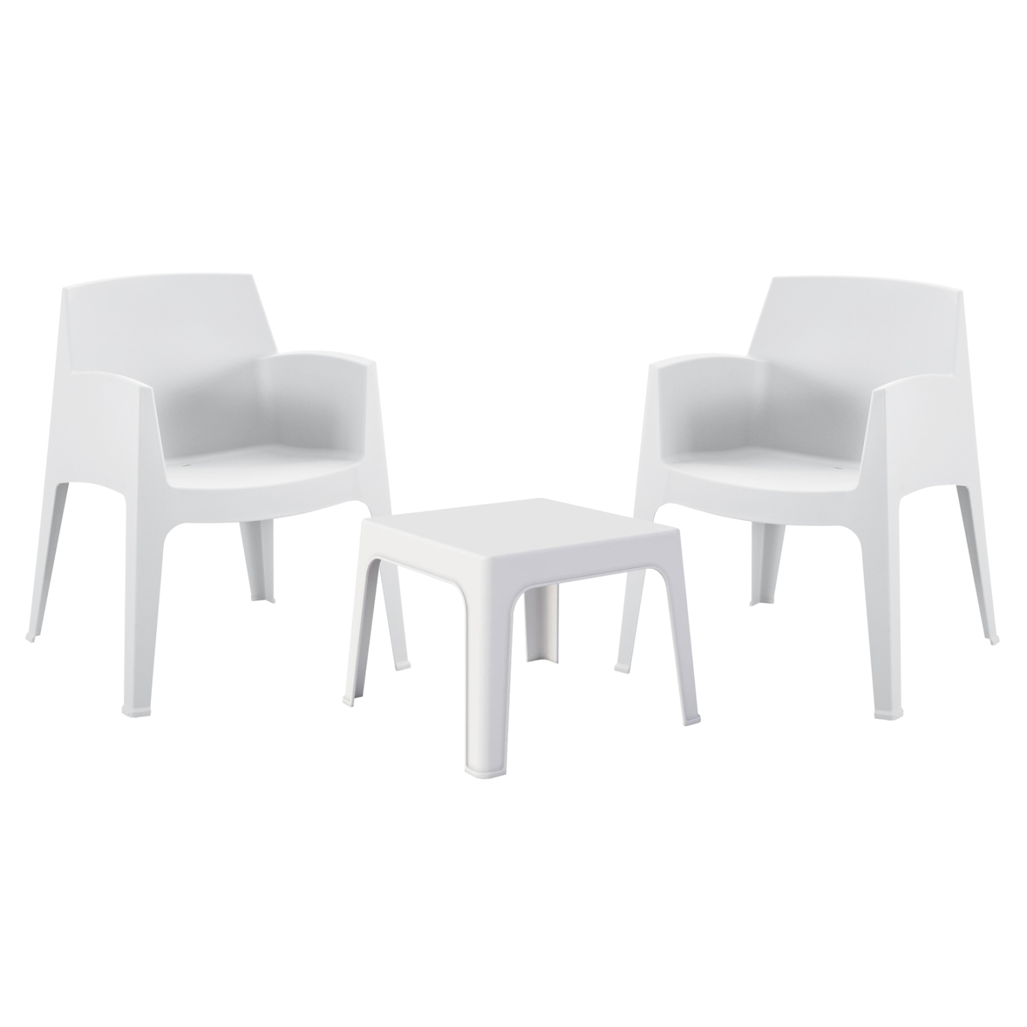 ΣΕΤ 3ΤΜΧ ΠΟΛΥΠΡΟΠΥΛΕΝΙΟΥ SLEEK HM21267.01 ΤΡΑΠΕΖΑΚΙ & 2 ΠΟΛΥΘΡΟΝΕΣ-ΛΕΥΚΟ