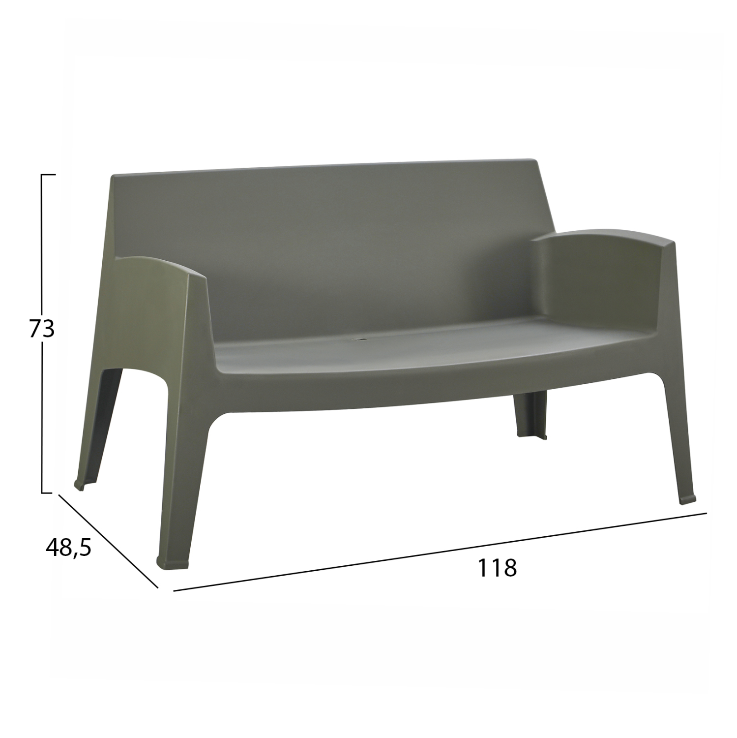 ΣΕΤ LOUNGE 4ΤΜΧ SLEEK HM21275.05 DARK OLIVE GREEN ΠΟΛΥΠΡΟΠΥΛΕΝΙΟ