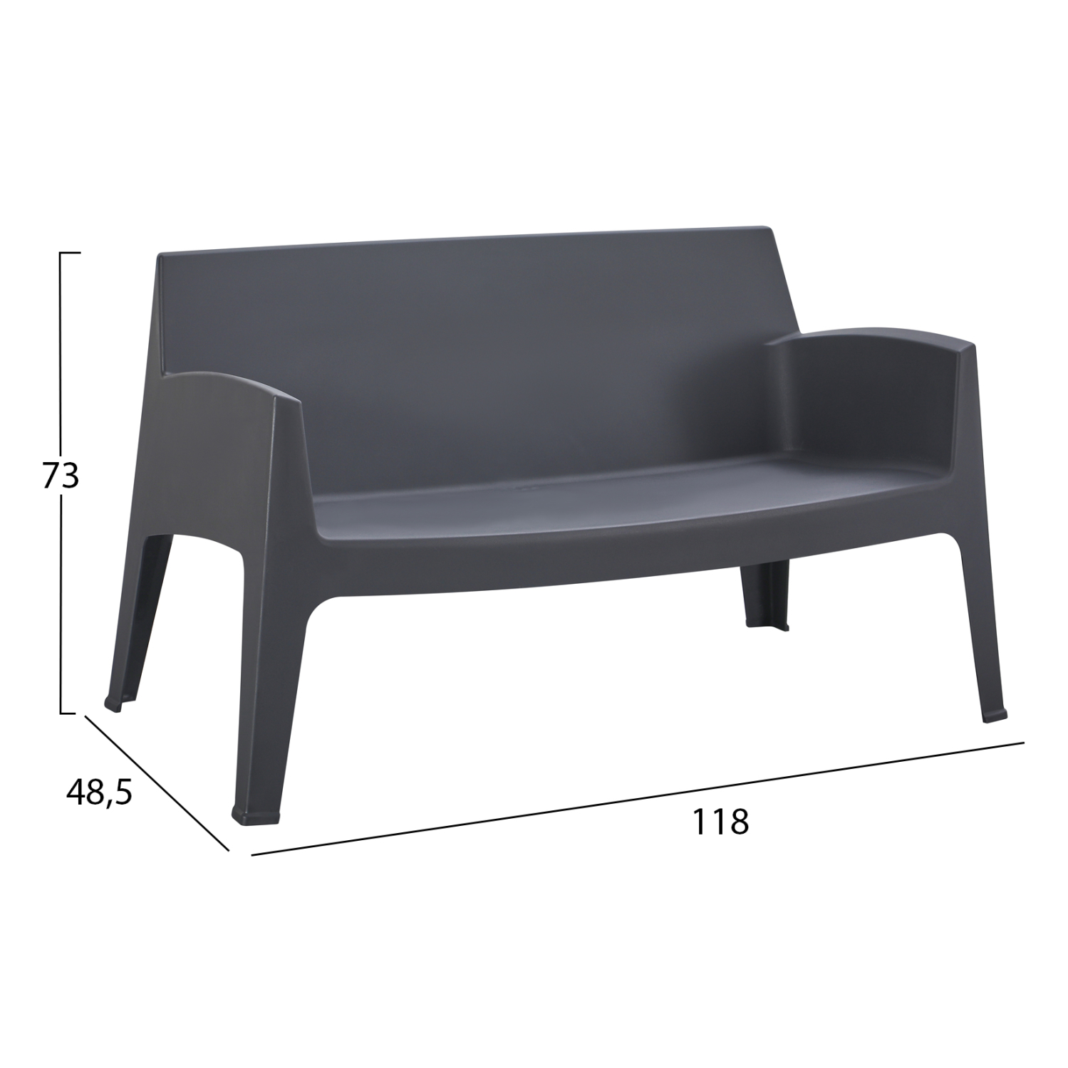 ΣΕΤ LOUNGE 4ΤΜΧ SLEEK HM21275.10 ΓΚΡΙ ΠΟΛΥΠΡΟΠΥΛΕΝΙΟ