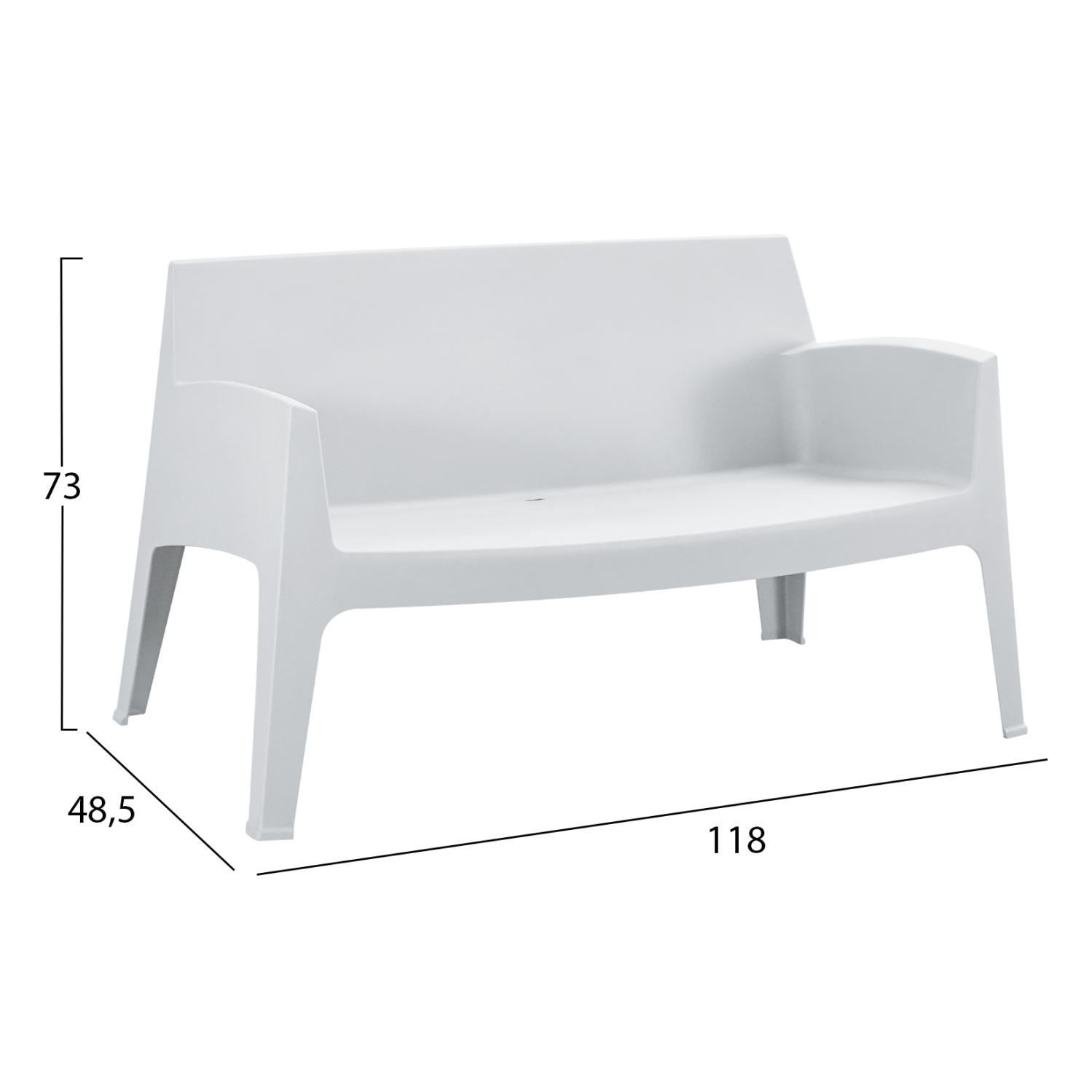 ΣΕΤ LOUNGE 4ΤΜΧ SLEEK HM21275.01 ΛΕΥΚΟ ΠΟΛΥΠΡΟΠΥΛΕΝΙΟ