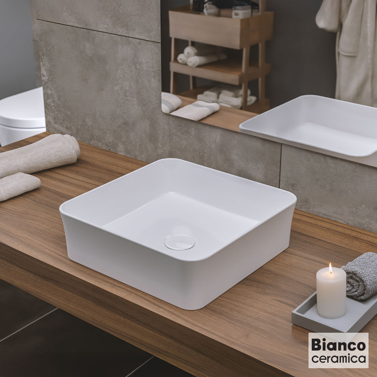 ΝΙΠΤΗΡΑΣ YORK 38,5x38,5 BIANCO CERAMICA WHITE