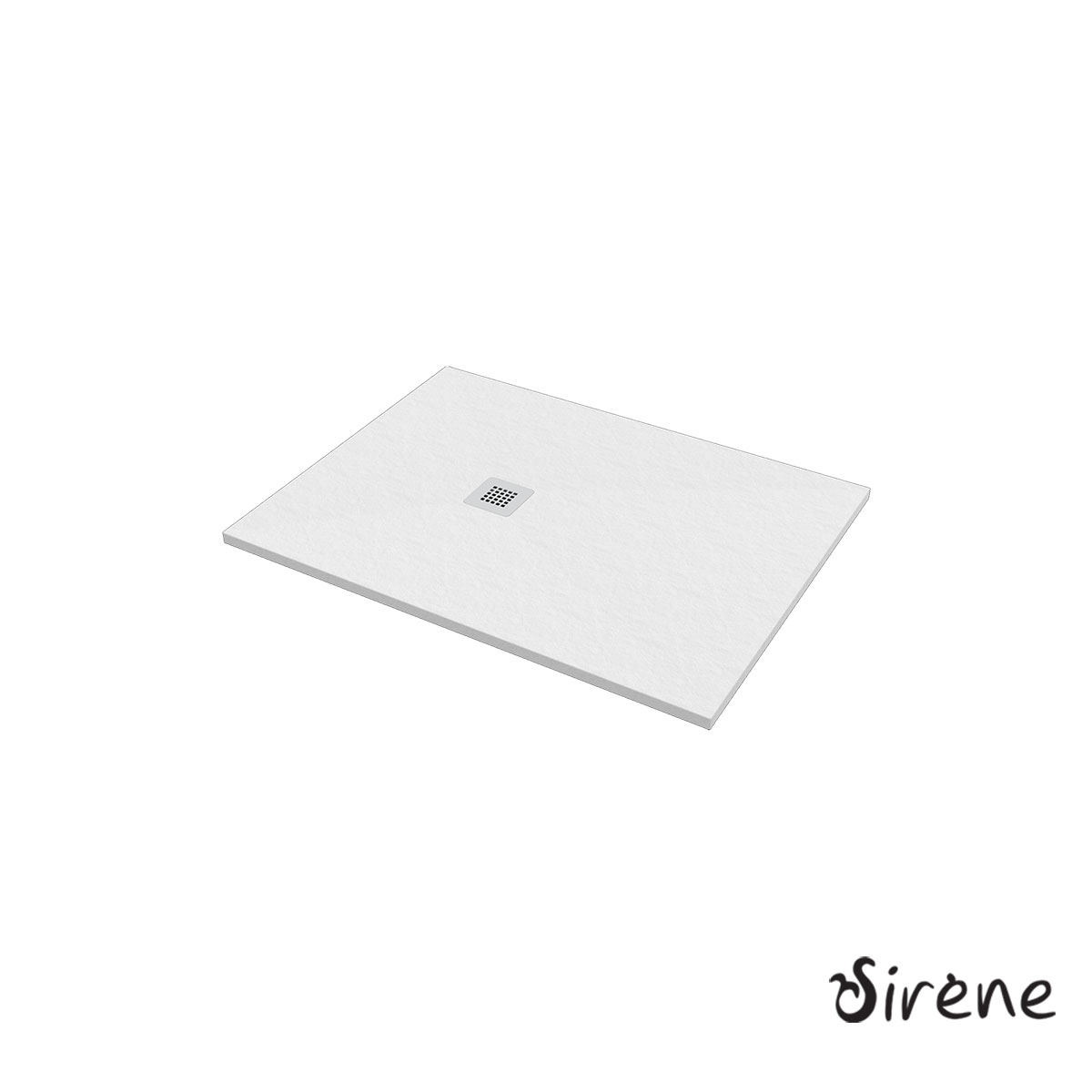 Ντουζιέρα Cast Marble (Χυτό μάρμαρο) με Βαλβίδα Slate 120 x 90 Sirene White Matt