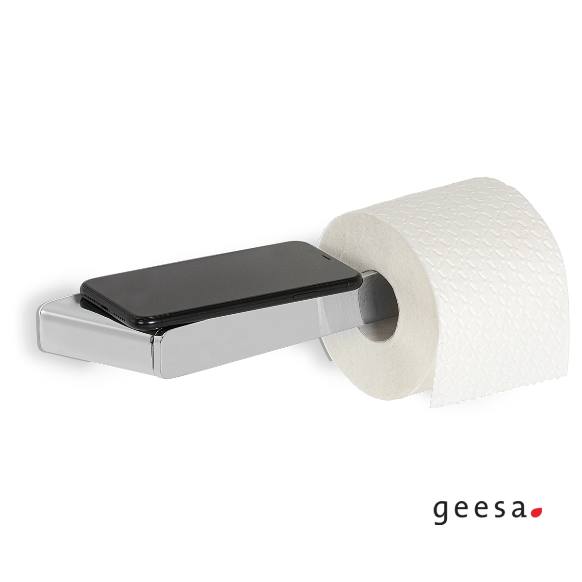 Χαρτοθήκη με Εταζέρα Shift Geesa Chrome