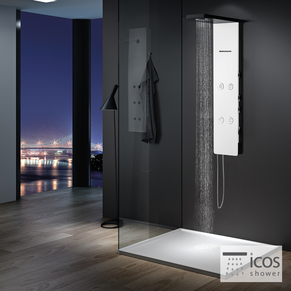 Στήλη Ντουζ NEFELE, ICOSWhite/Black