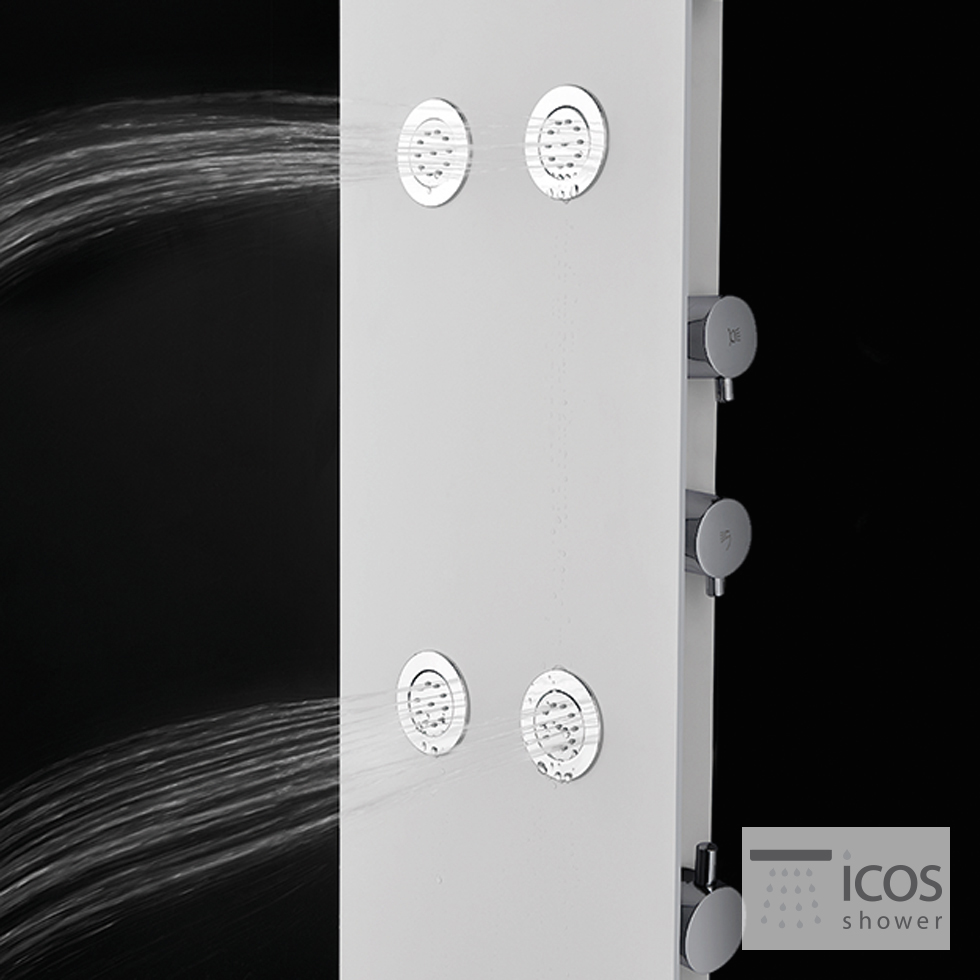 Στήλη Ντουζ NEFELE, ICOSWhite/Black