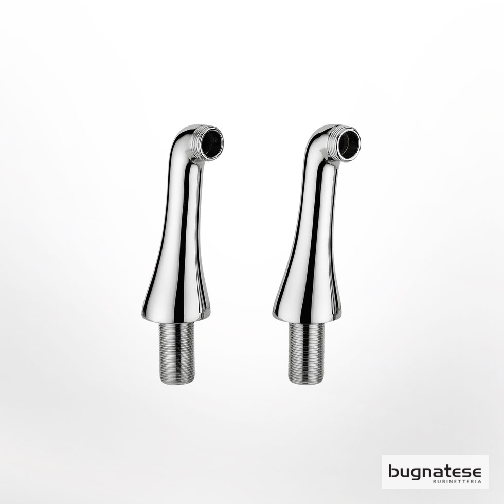 Γόνατα (ζεύγος) για στήριξη επικαθήμενης μπαταρίας λουτρού, Bugnatese Chrome