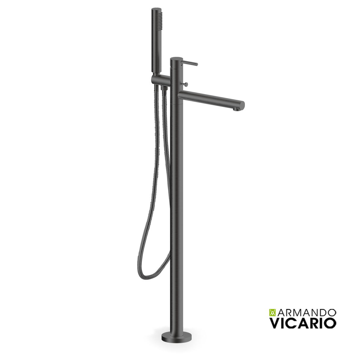 Μπαταρία Λουτρού Επιδαπέδια Cyrcus Vicario Black Brushed