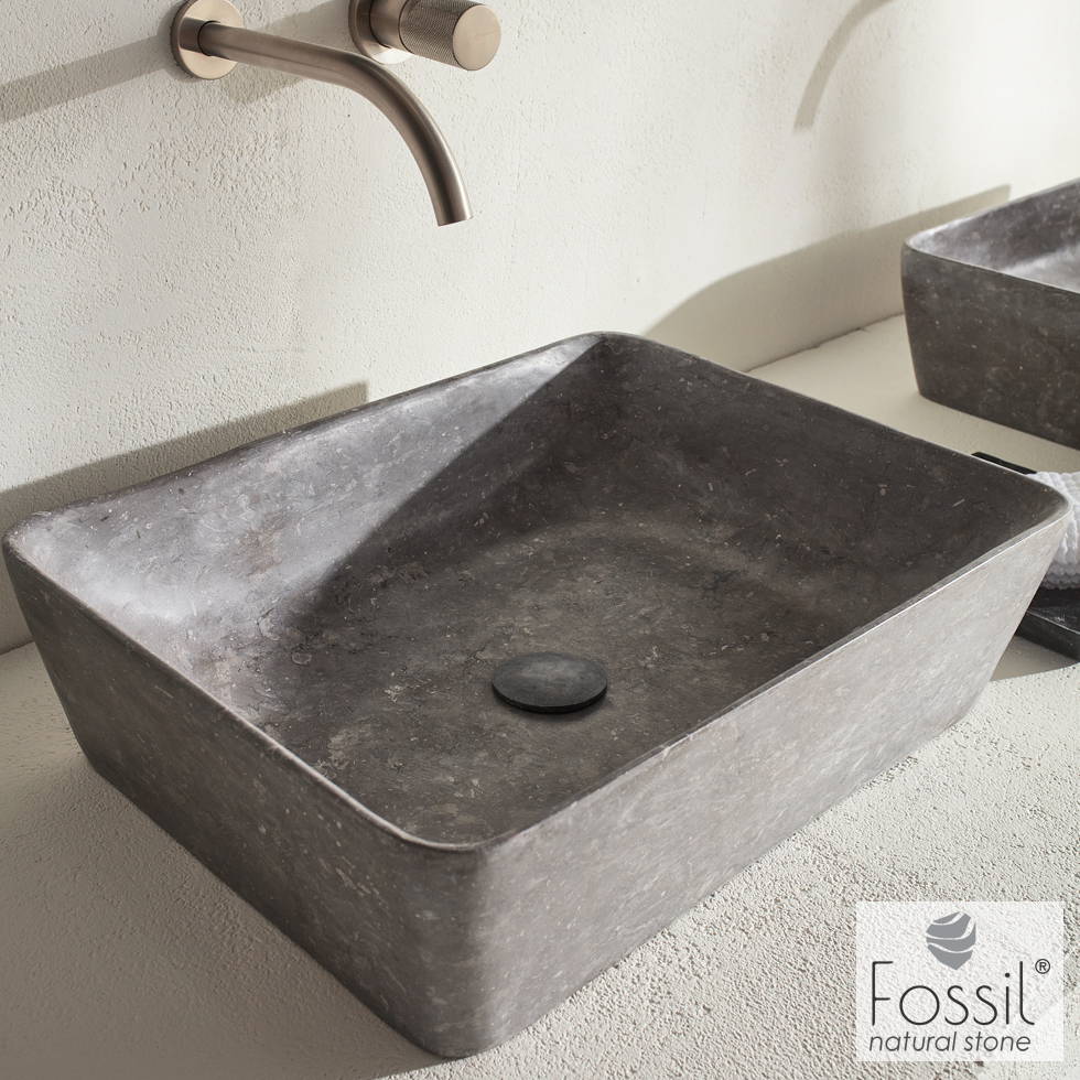 Νιπτήρας Μαρμάρινος Jade 60x38 h.14 Fossil Grey