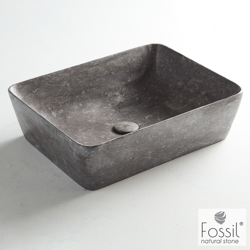 Νιπτήρας Μαρμάρινος Jade 60x38 h.14 Fossil Grey