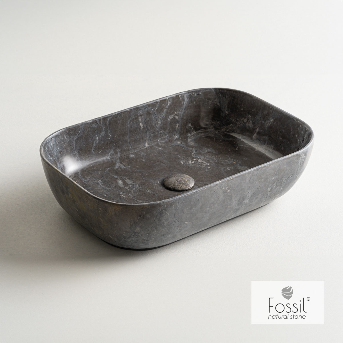 Νιπτήρας Μαρμάρινος 56x39 h.14 Fossil Grey