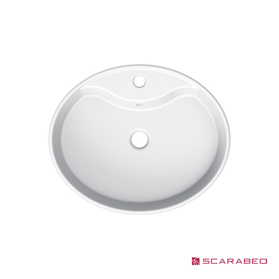 Νιπτήρας Πορσελάνης Wind/r 54,5x45 (1 οπή) Scarabeo White