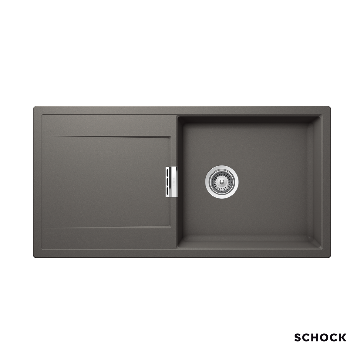 Νεροχύτης Κουζίνας Γρανίτη Mono 100x51 Schock Cristadur Silverstone Granite