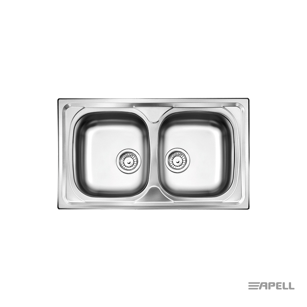 Νεροχύτης Κουζίνας Ανοξείδωτος Area 86x50 Αpell Inox Λείο