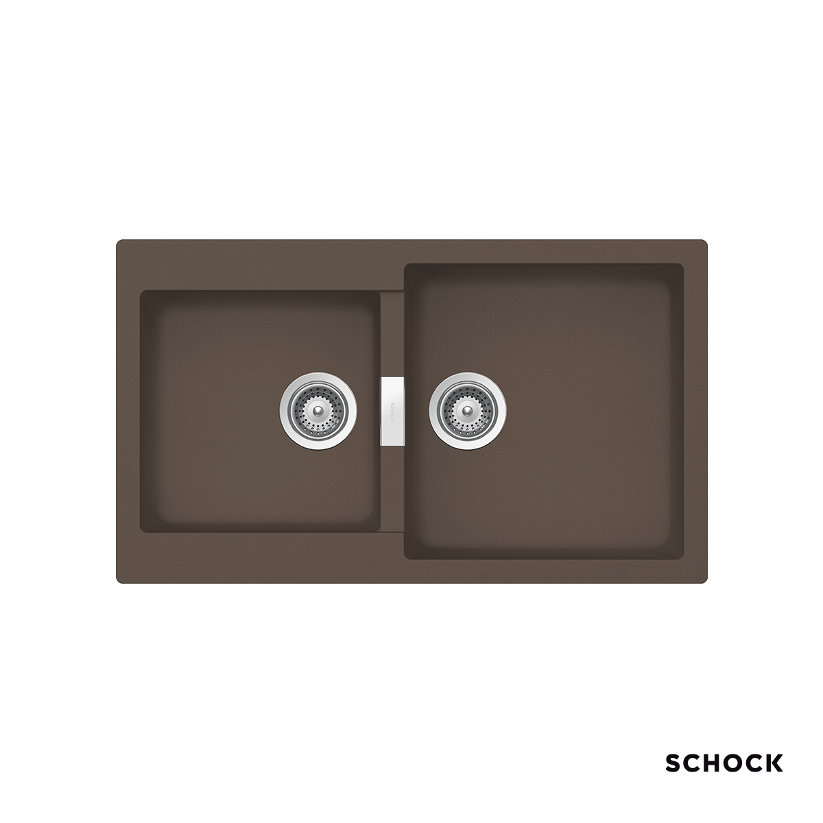 Νεροχύτης Κουζίνας Γρανίτη Manhattan 86x50 Schock Cristalite Mocha Granite