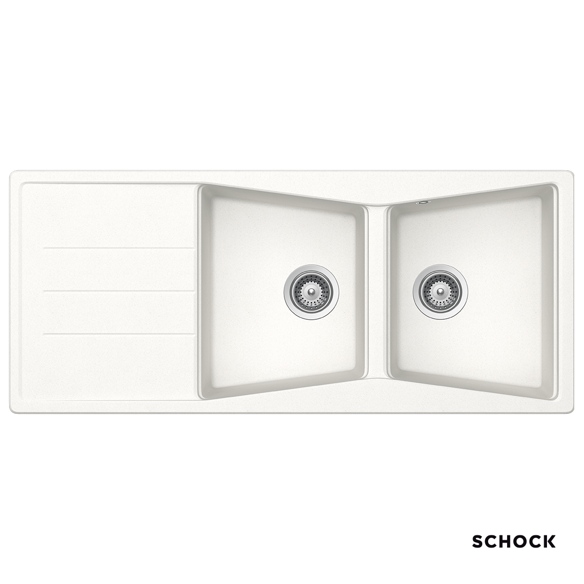 Νεροχύτης Κουζίνας Γρανίτη City 116x50 Schock Cristalite SuperWhite Granite