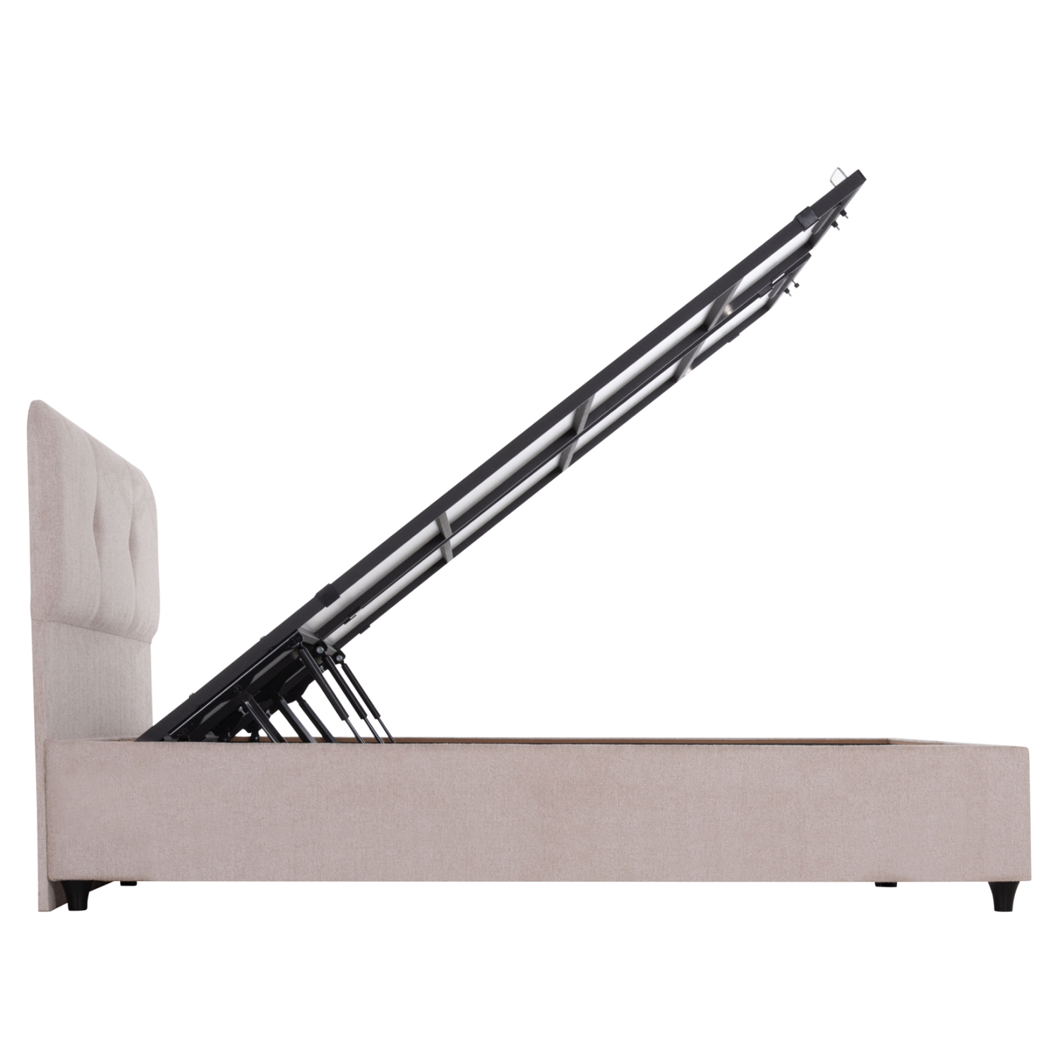 ΚΡΕΒΑΤΙ ΜΕ ΑΠΟΘ.ΧΩΡΟ DOLORES HM631.32 ΜΠΕΖ ΥΦΑΣΜΑ- ΓΙΑ ΣΤΡΩΜΑ 160x200εκ