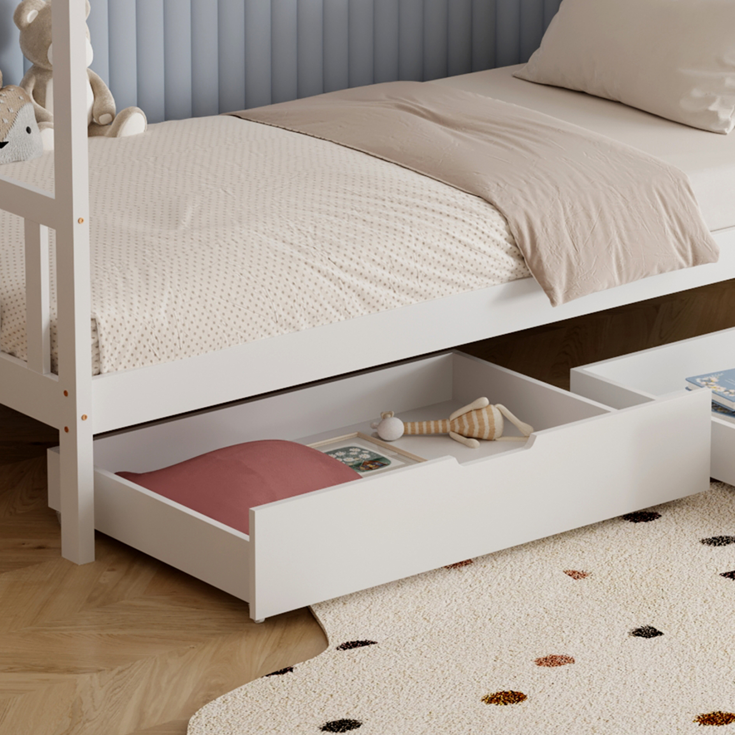 ΚΡΕΒΑΤΙ ΠΑΙΔΙΚΟ ΜΕ ΣΤΡΩΜΑ KLARICE HM21305.01 ΞΥΛΟ ΠΕΥΚΟΥ ΣΕ ΛΕΥΚΟ--ΣΤΡΩΜΑ 90x190εκ