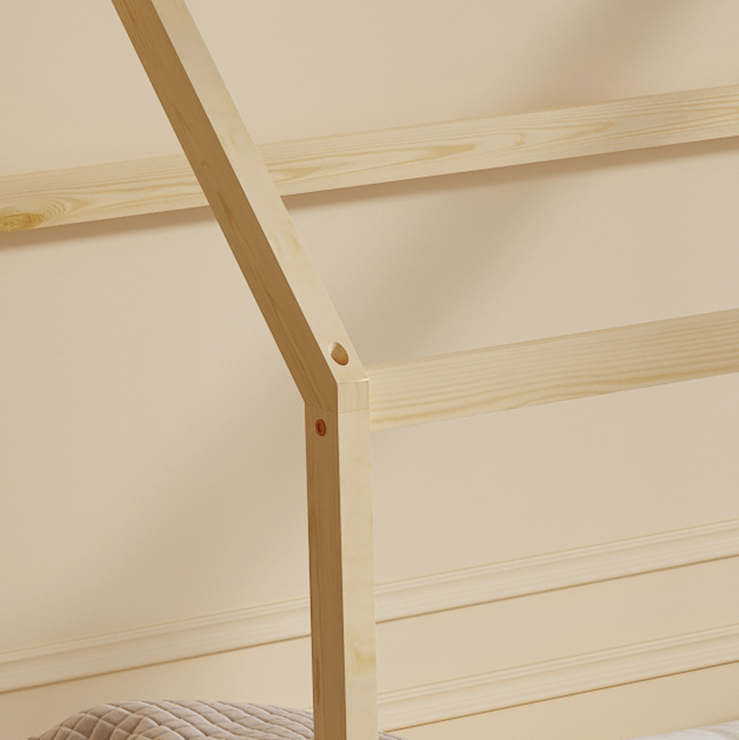 ΚΡΕΒΑΤΙ ΠΑΙΔΙΚΟ ΜΕ ΣΤΡΩΜΑ PEPE HM21302 ΞΥΛΟ ΠΕΥΚΟΥ ΣΕ ΦΥΣΙΚΟ--ΣΤΡΩΜΑ 90x190εκ