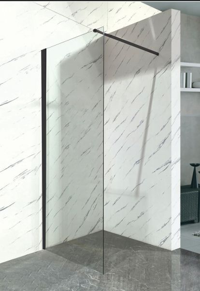 PANEL ΤΖΑΜΙ ΔΙΑΦΑΝΕΣ ΜΕ ΜΑΥΡΟ ΠΛΑΙΣΙΟ 900(870-890)*1950/8mm ME Μ