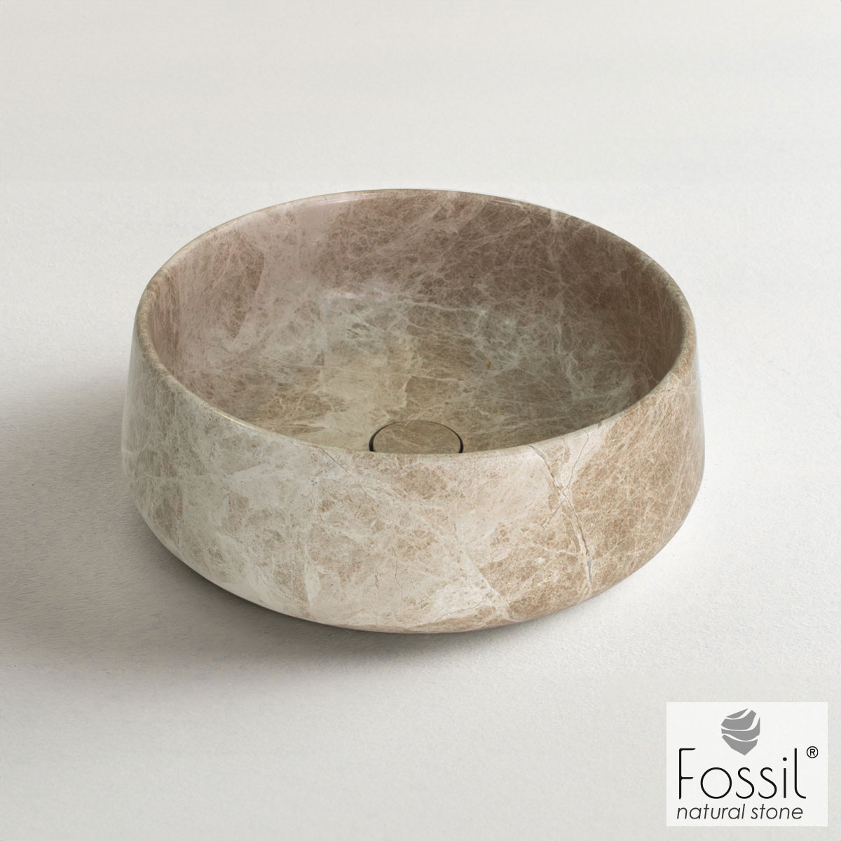 ΝΙΠΤΗΡΑΣ ΜΑΡΜΑΡΙΝΟΣ Φ42 H.14 FOSSIL PATARA BEIGE