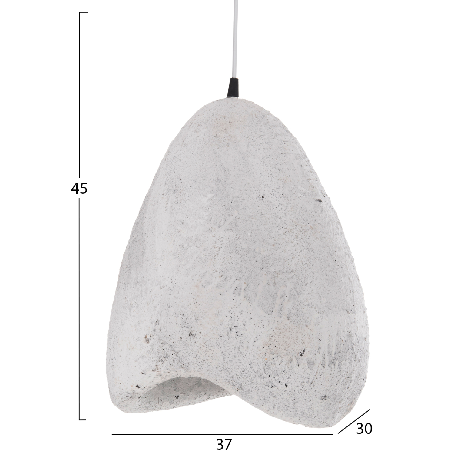 ΦΩΤΙΣΤΙΚΟ ΟΡΟΦΗΣ ΜΕ ΟΨΗ ΠΕΤΡΑΣ STONER (S) HM4417.02 ΛΕΥΚΟ 37x30x45Υεκ.