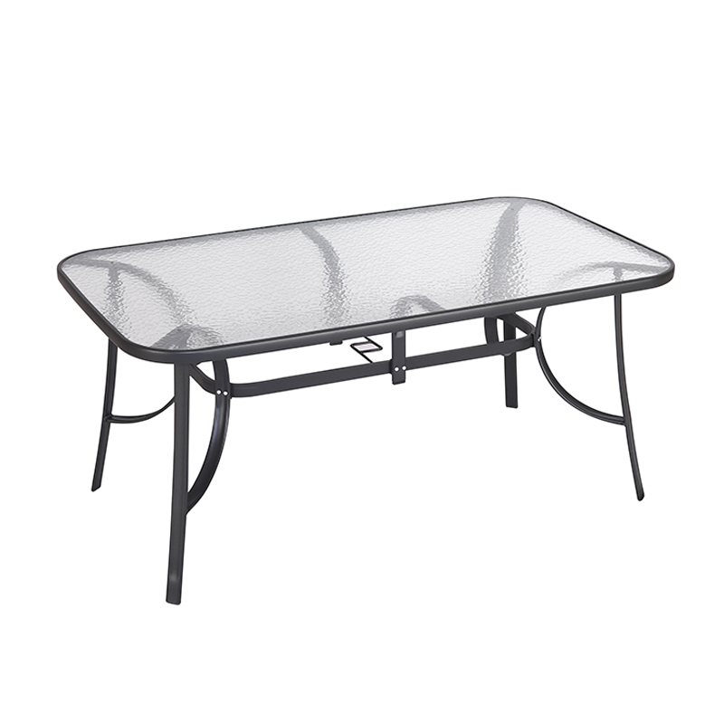 DENIM ΑΝΘΡΑΚΙ 150Χ90X71εκ. ΜΕΤΑΛΛΙΚΟ ΤΡΑΠΕΖΙ