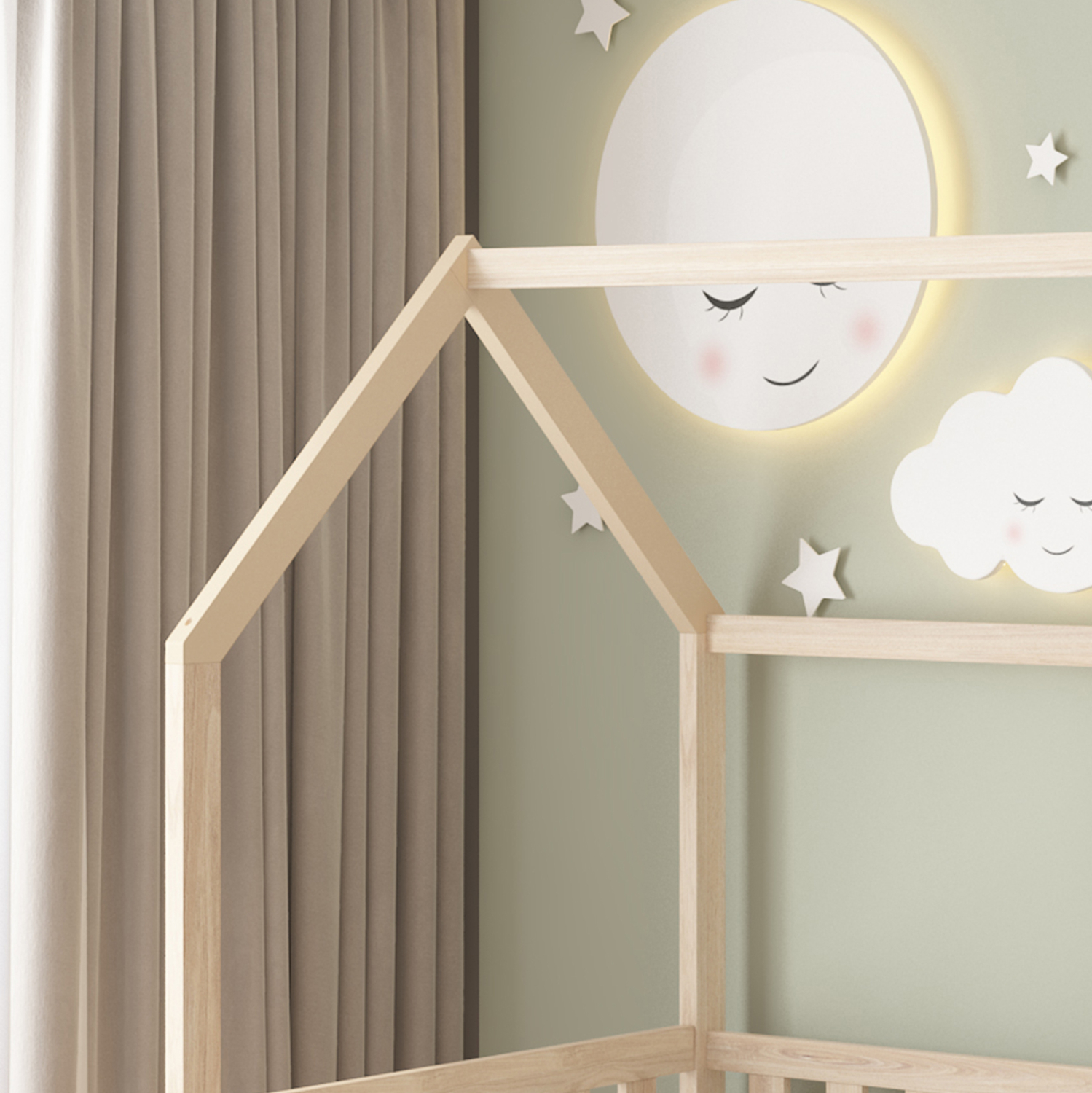 ΚΡΕΒΑΤΙ ΠΑΙΔΙΚΟ ΤΣΟΥΛΗΘΡΑ PHYLLIS HM21310 ΠΕΥΚΟ ΣΕ ΦΥΣΙΚΟ--ΜΕ ΣΤΡΩΜΑ 90x190εκ