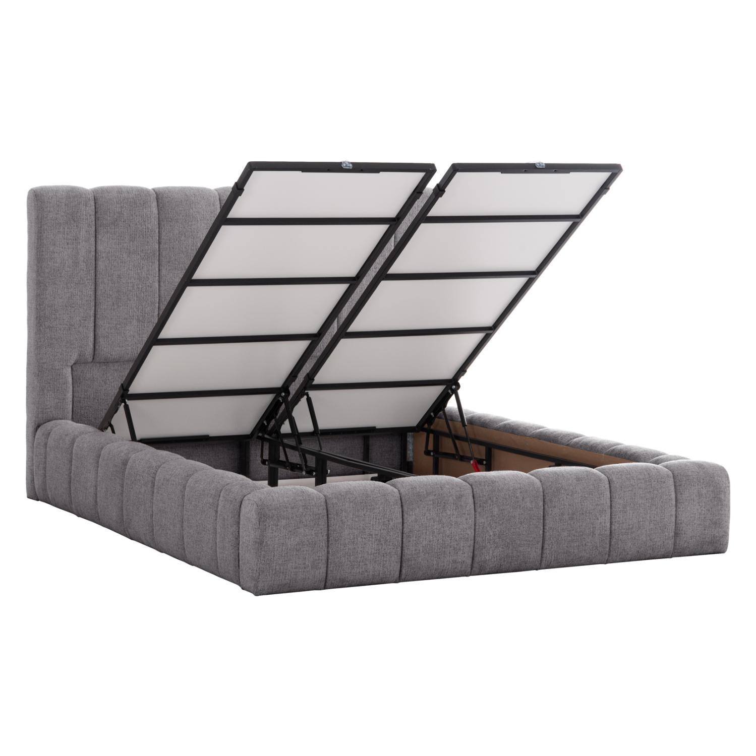 ΚΡΕΒΑΤΙ REMO ΜΕ ΑΠΟΘΗΚΕΥΤΙΚΟ ΧΩΡΟ HM719.22 ΥΦΑΣΜΑ TEDDY ΓΚΡΙ-ΓΙΑ ΣΤΡΩΜΑ 160x200εκ