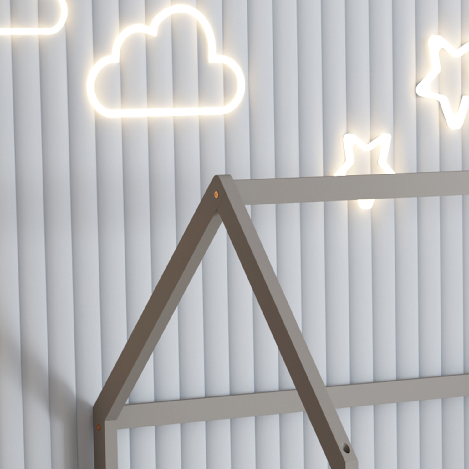 ΚΡΕΒΑΤΙ ΠΑΙΔΙΚΟ ΜΕ ΣΤΡΩΜΑ PHYLLIS HM21304.02 ΞΥΛΟ ΠΕΥΚΟΥ ΣΕ ΓΚΡΙ--ΣΤΡΩΜΑ 90x190εκ