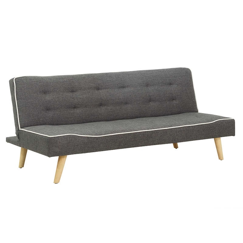 KLARA GREY ΥΦΑΣΜΑ ΚΑΝΑΠΕΣ-ΚΡΕΒΑΤΙ 179X78X74εκ.